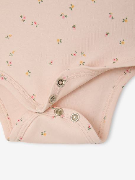 Body's met lange mouwen voor baby's met bloemenprint saliegroen - vertbaudet enfant 