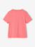 T-shirt voor meisjes met print en korte mouwen ecru+rozen+saliegroen - vertbaudet enfant 