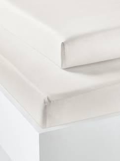 -Lot de 2 draps-housses enfant en coton recyclé