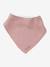 Lot 3 bavoirs bandanas en gaze de coton / éponge noisette+rose grenier - vertbaudet enfant 