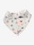 Lot 3 bavoirs bandanas en gaze de coton beige imprimé+BLANC+bleu grisé+écru+ficelle+lot beige+lot renard+lot vert panda+rose pâle+vert sauge - vertbaudet enfant 