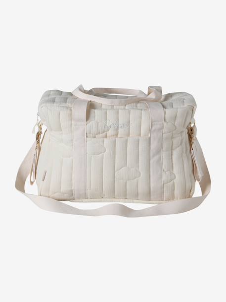 24-uurs tas MAMA TEDDY cappuccino+ecru+wit+wit, bedrukt - vertbaudet enfant 