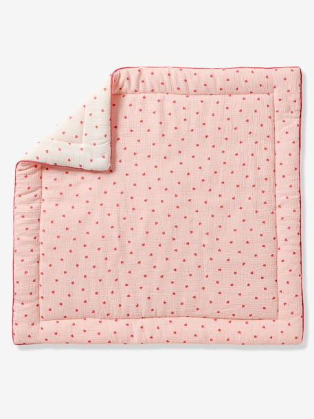 Vloermatras / Parkbodem hydrofiel katoen MIJN HART roze, bedrukt - vertbaudet enfant 