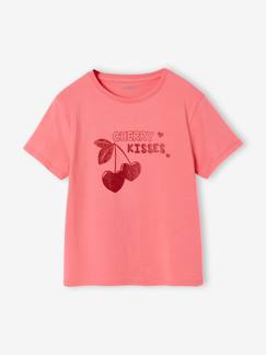 -Tee-shirt fille imprimé manches courtes