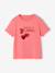 Tee-shirt fille imprimé manches courtes écru+rose+vert sauge - vertbaudet enfant 