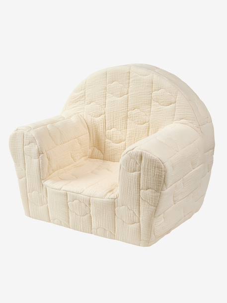 Fauteuil en mousse Nuage quilté - personnalisable écru - vertbaudet enfant 