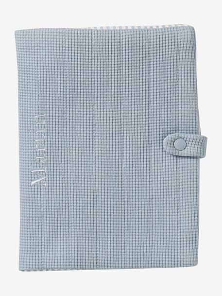 Protège carnet de santé bleu grisé - vertbaudet enfant 