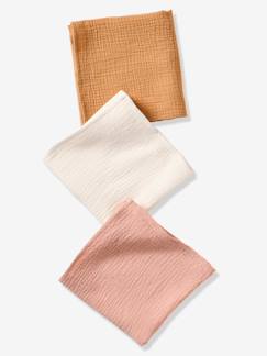 -Lot de 3 langes unis en gaze de coton Bio*
