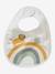 Lot 7 bavoirs naissance en coton bio* beige imprimé+blanc jungle+carreaux vert+Hérisson+multicolore+rose pâle+vert d'eau - vertbaudet enfant 
