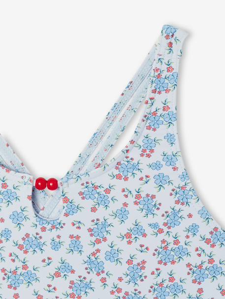Maillot de bain 1 pièce fille bleu ciel - vertbaudet enfant 