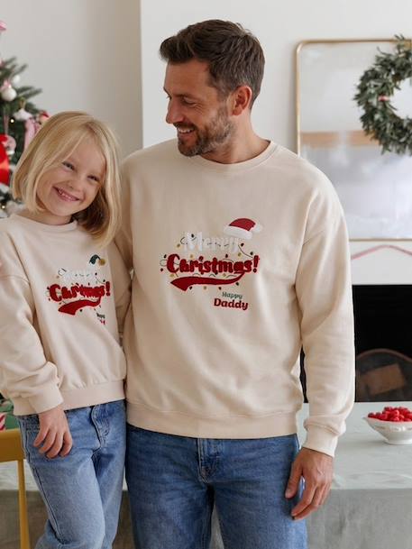 Sweat homme noël capsule famille vanille - vertbaudet enfant 
