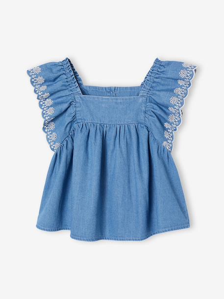 Blouse fille denim stone - vertbaudet enfant 