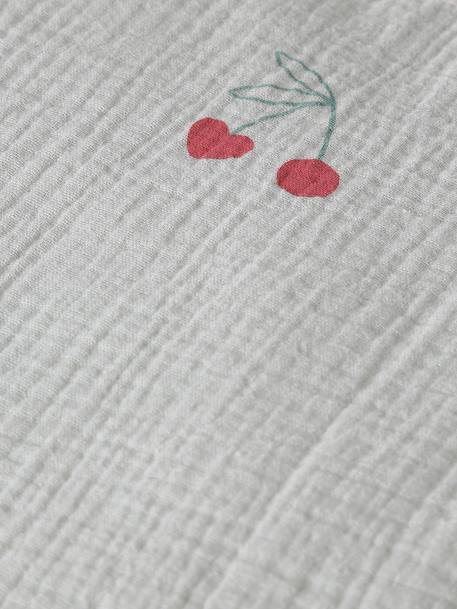 Trappelzak voor pop van katoen beige+ecru+rood - vertbaudet enfant 