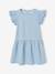 Robe fille denim manches courtes brodées double stone - vertbaudet enfant 