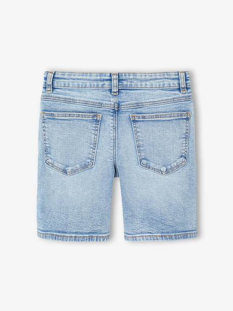 Bermuda in denim voor jongens met verstelbare taille double stone+stone - vertbaudet enfant 