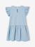 Robe fille denim manches courtes brodées double stone - vertbaudet enfant 