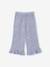 Pantacourt fille volanté gaze de coton blanc imprimé+bleu imprimé - vertbaudet enfant 