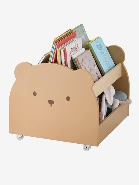 Bibliothèque enfant à roulettes OURSON moka - vertbaudet enfant 