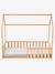Lit enfant cabane 70x140 cm blanc+bois - vertbaudet enfant 