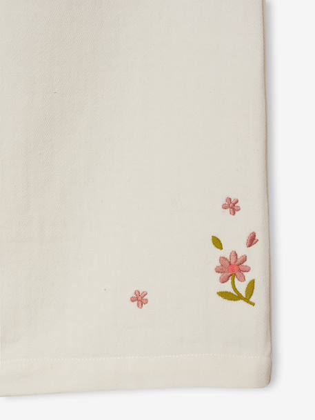 Pantalon fille large en gaze de  coton écru - vertbaudet enfant 