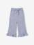 Korte broek voor meisjes met ruches van katoenen gaas blauw, bedrukt+wit, bedrukt - vertbaudet enfant 