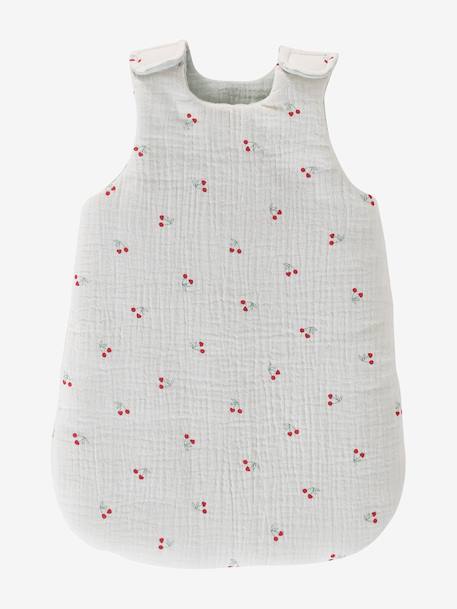 Trappelzak voor pop van katoen beige+ecru+rood - vertbaudet enfant 