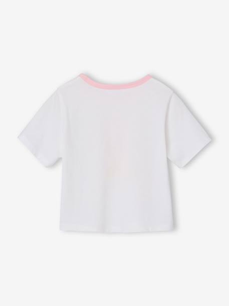 T-shirt manches courtes fille écru - vertbaudet enfant 