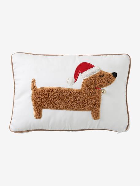 Coussin de Noël Teckel personnalisable écru - vertbaudet enfant 