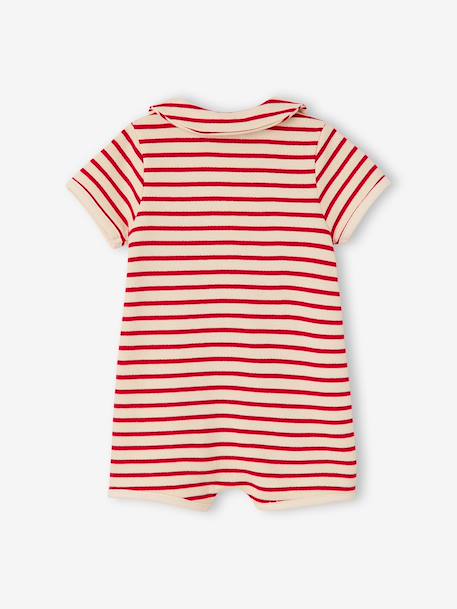 Combinaison naissance écru+rouge - vertbaudet enfant 