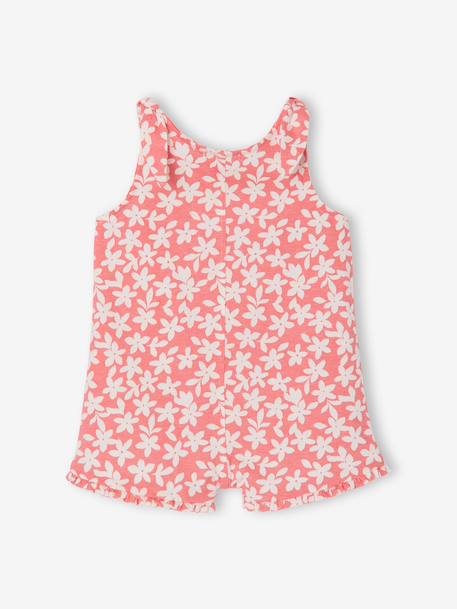 Combinaison bébé fille imprimée bleu imprimé+corail - vertbaudet enfant 