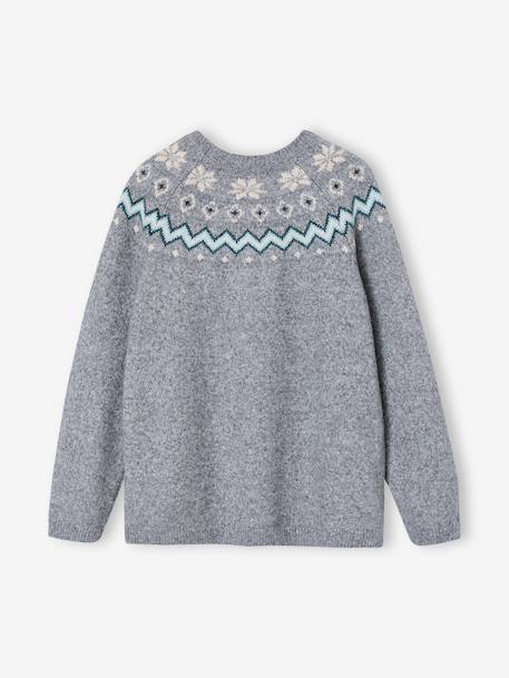 Pull mixte adulte noël capsule famille gris chiné - vertbaudet enfant 