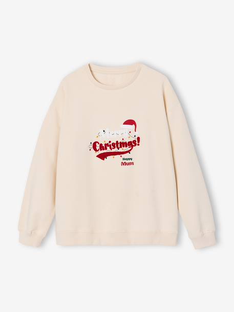 Sweat femme noël capsule famille vanille - vertbaudet enfant 