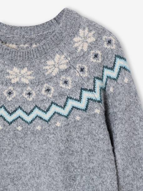 Pull mixte adulte noël capsule famille gris chiné - vertbaudet enfant 
