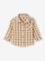 Hemd babyjongen katoengaas beige, geruit - vertbaudet enfant 