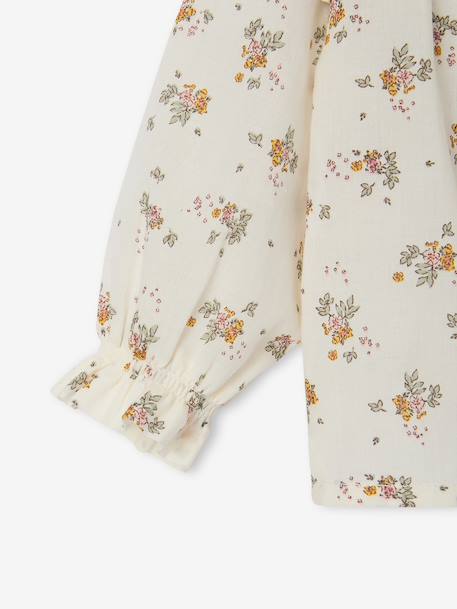 Babyblouse met ruches vanille - vertbaudet enfant 