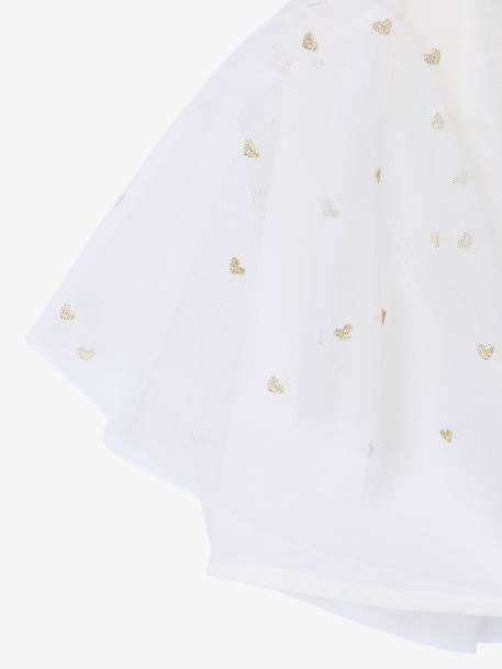 Jupe fille en tulle broderie lurex blanc - vertbaudet enfant 