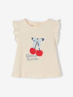 -T-shirt bébé fille motif fantaisie en coton bio