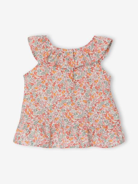 Blouse voor babymeisjes met print meerkleurig - vertbaudet enfant 
