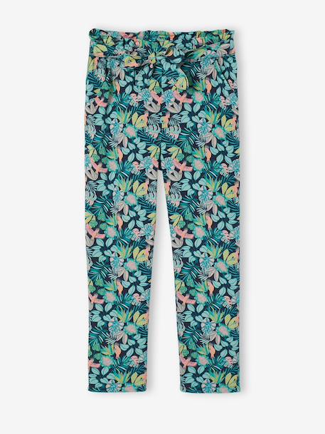 Fille-Pantalon-Pantalon fluide imprimé fleurs fille