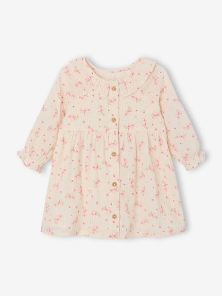Bébé-Robe bébé fille en gaze de coton