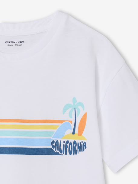 T-shirt jongen 'California' wit - vertbaudet enfant 