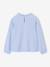 Tee-shirt blouse fille détail broderie anglaise manches longues bleu pâle+écru+marine+mauve+vert foncé - vertbaudet enfant 