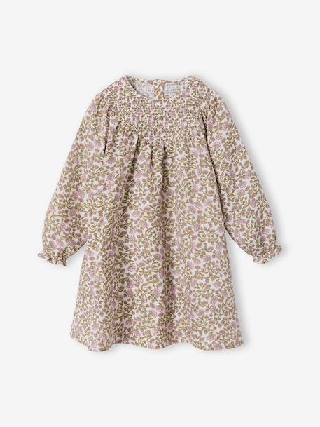 Ensemble fille robe et gilet sherpa écru - vertbaudet enfant 