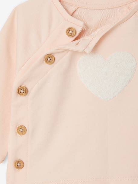 Ensemble bébé sweat et pantalon écru+rose pâle - vertbaudet enfant 