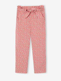 -Pantalon fluide imprimé fleurs fille