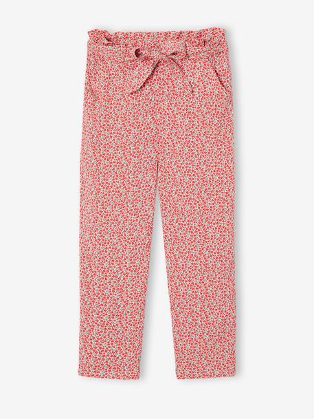 Fille-Pantalon fluide imprimé fleurs fille