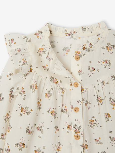 Blouse à volants bébé vanille - vertbaudet enfant 