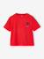 Tee-shirt fille motif poitrine manches courtes abricot+rose bonbon+rouge - vertbaudet enfant 