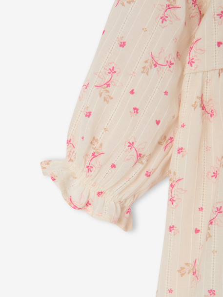 Robe bébé fille en gaze de coton écru - vertbaudet enfant 