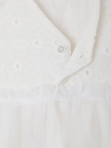 Robe bébé fille tulle broderie blanc - vertbaudet enfant 